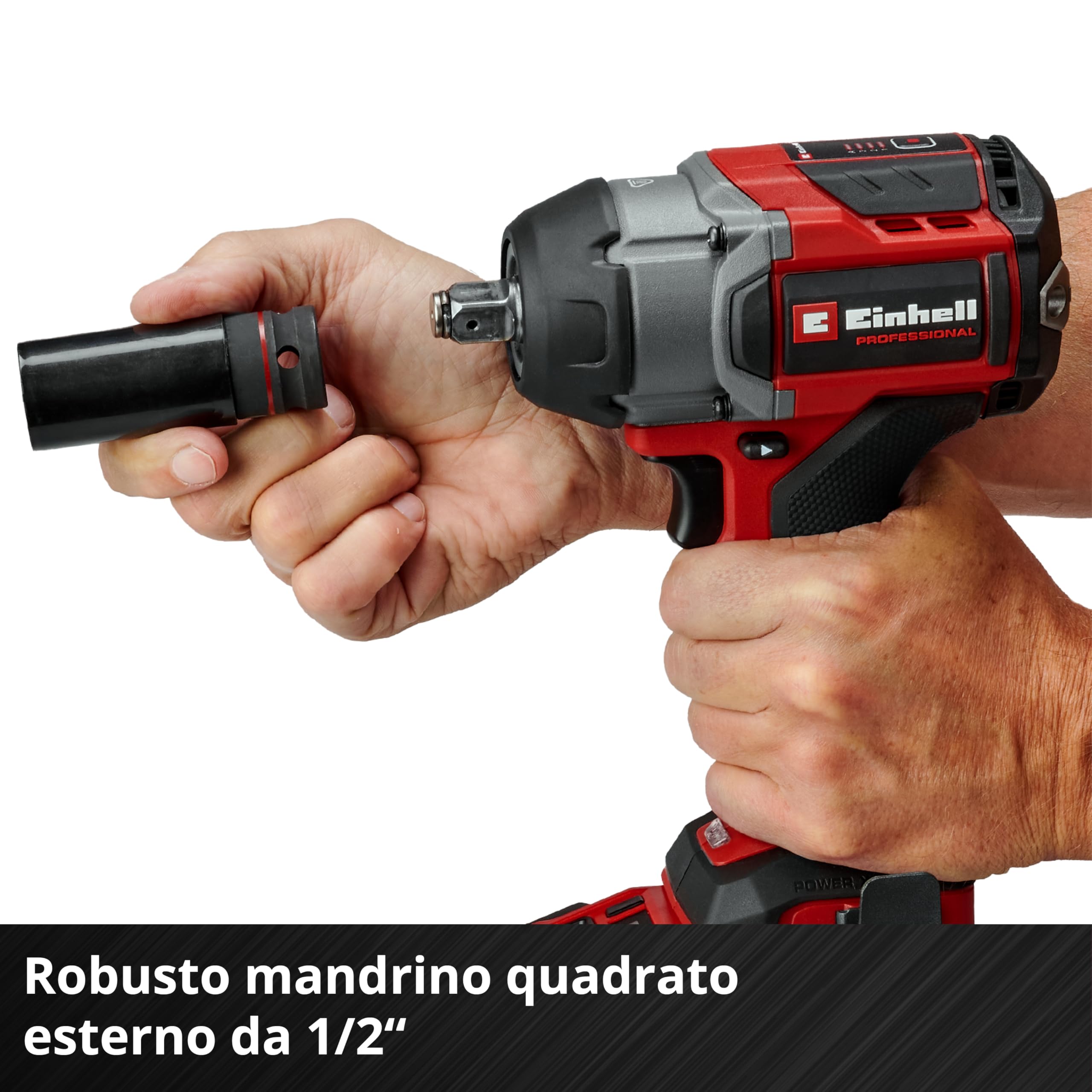 Einhell Professional Trapano a percussione a batteria TP-CW 18/750-C Li BL-Solo PXC (18 V, coppia 750 Nm, funzione di arresto automatico, Brushless, mandrino esagonale, batteria esclusa)