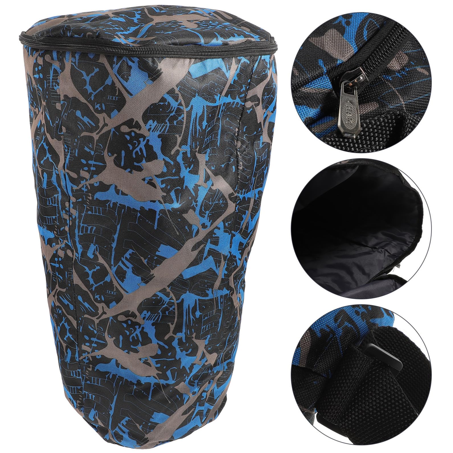 Generic Djembe Trommel Carry Case, weiche Tasche mit afrikanischem Rücken, Transporttrommel mit Schultergurt, Musikinstrument, 10 Zoll