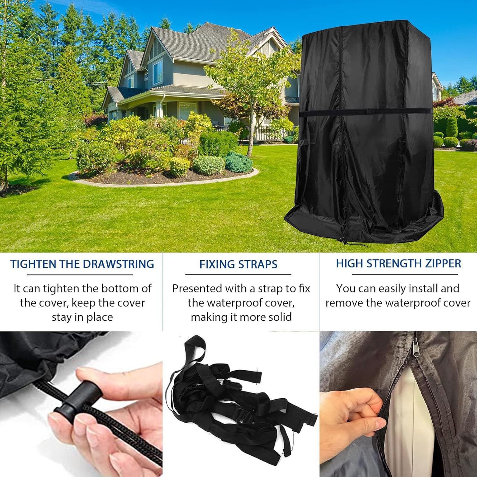 Boîtier de machine résistant aux intempéries, couverture complète en polyester avec base respirante pour machine de basket-ball