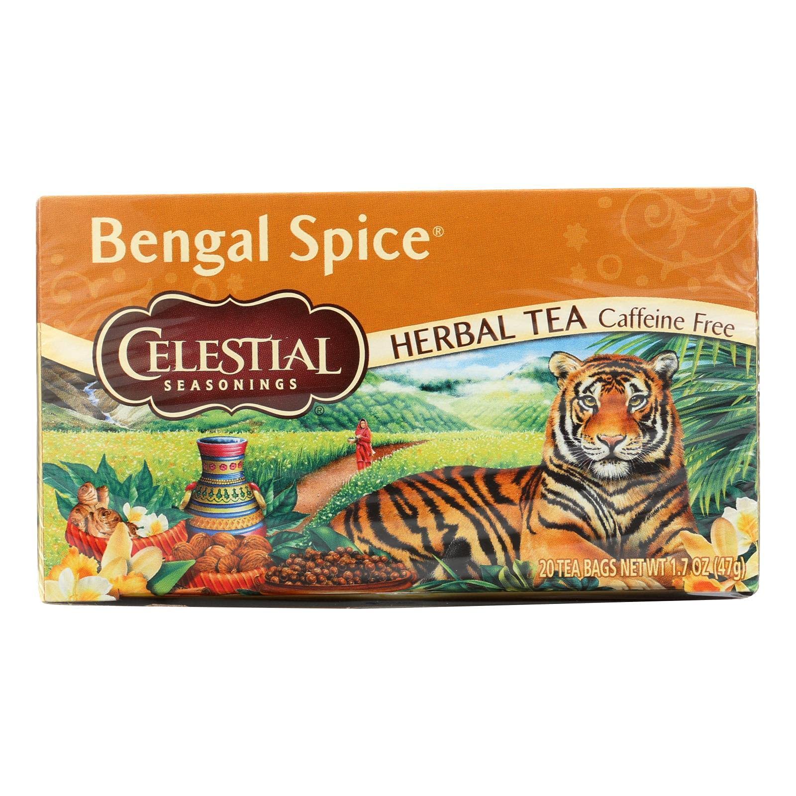 Herbal Tea - Bengal Spice - Caffeine Free - 20 Bags -Pack of 6