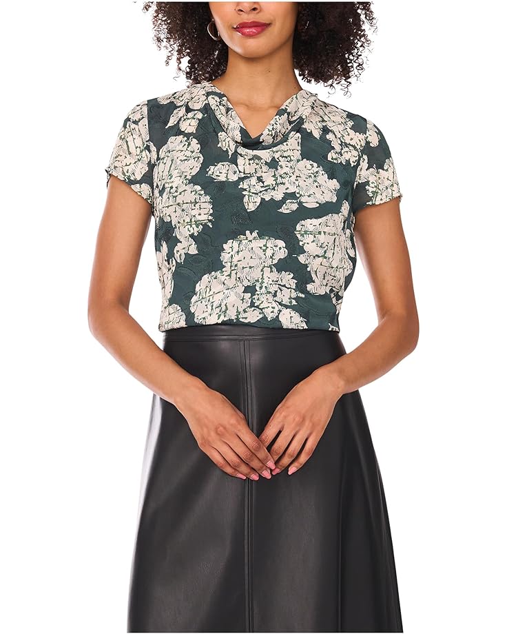 Vince Camuto Cap Sleeve Cowl Front Blouse - Main View