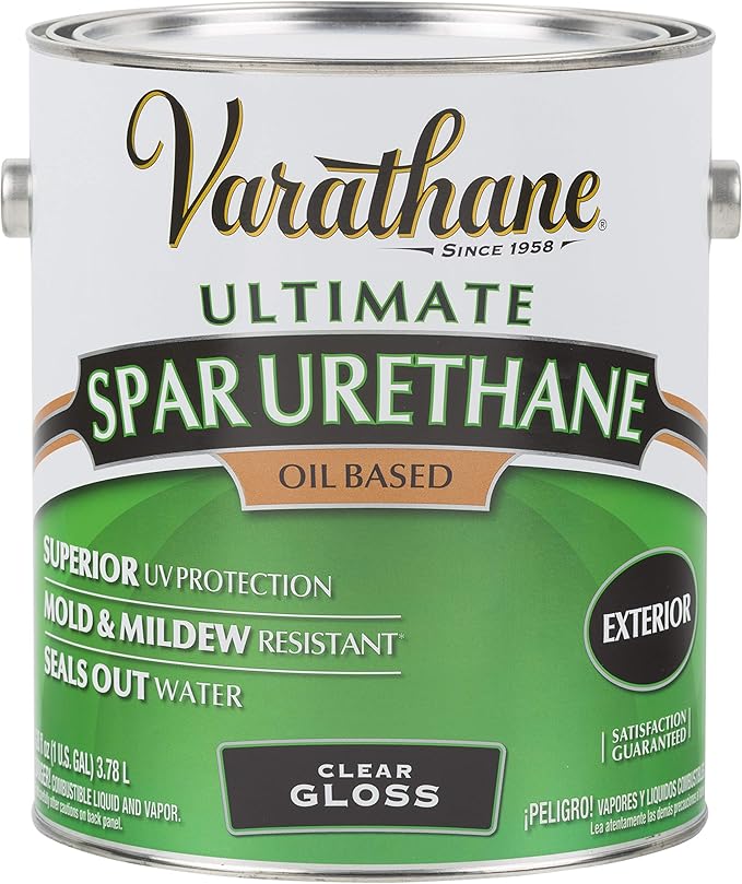 RUSTOLEUM 242179 Varathane Gallon Clear Gloss Exterior Premium Spar