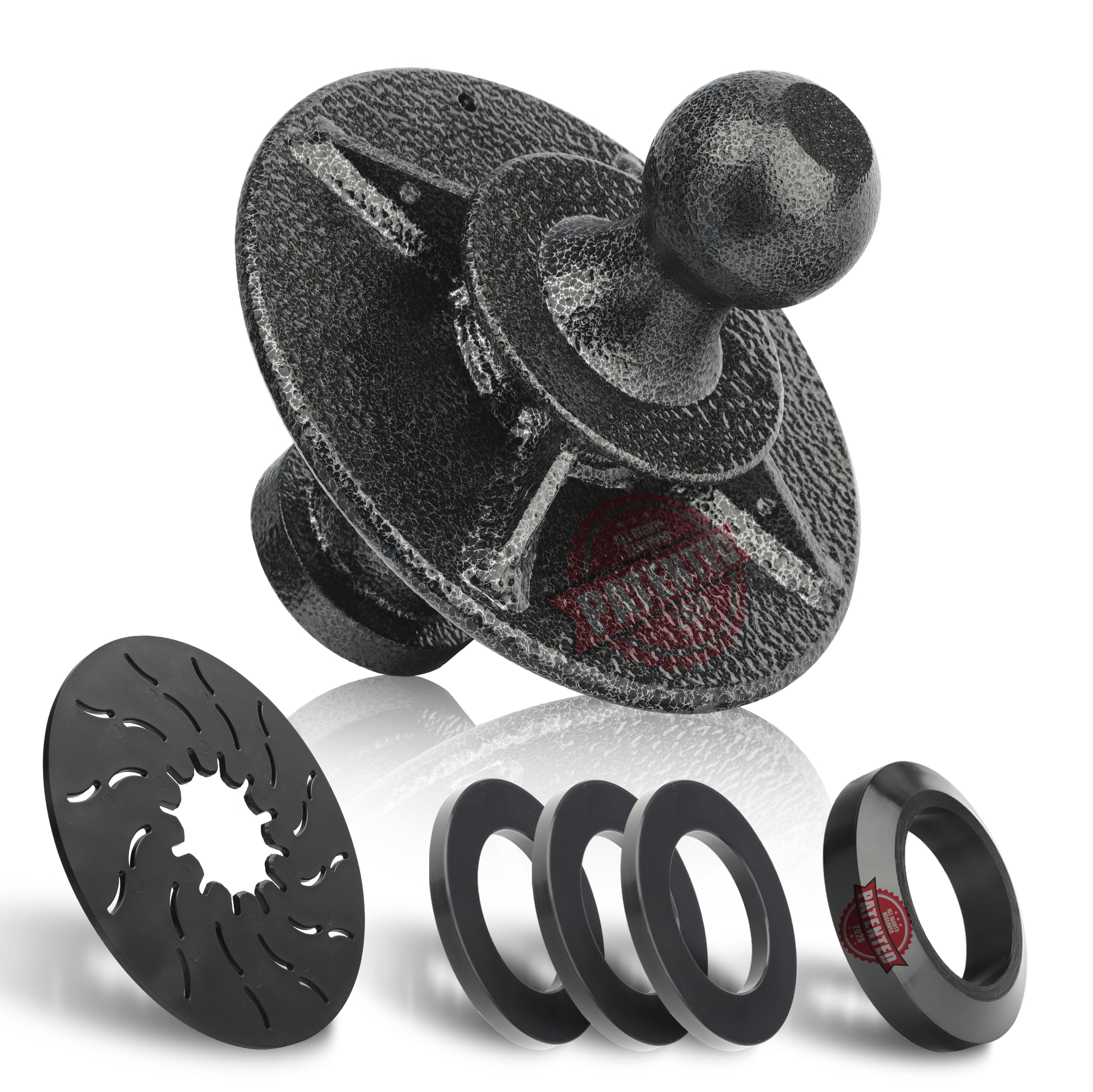 Gooseneck to 5th Wheel Ball Adapter 1.5 Raised Reinforced Rib