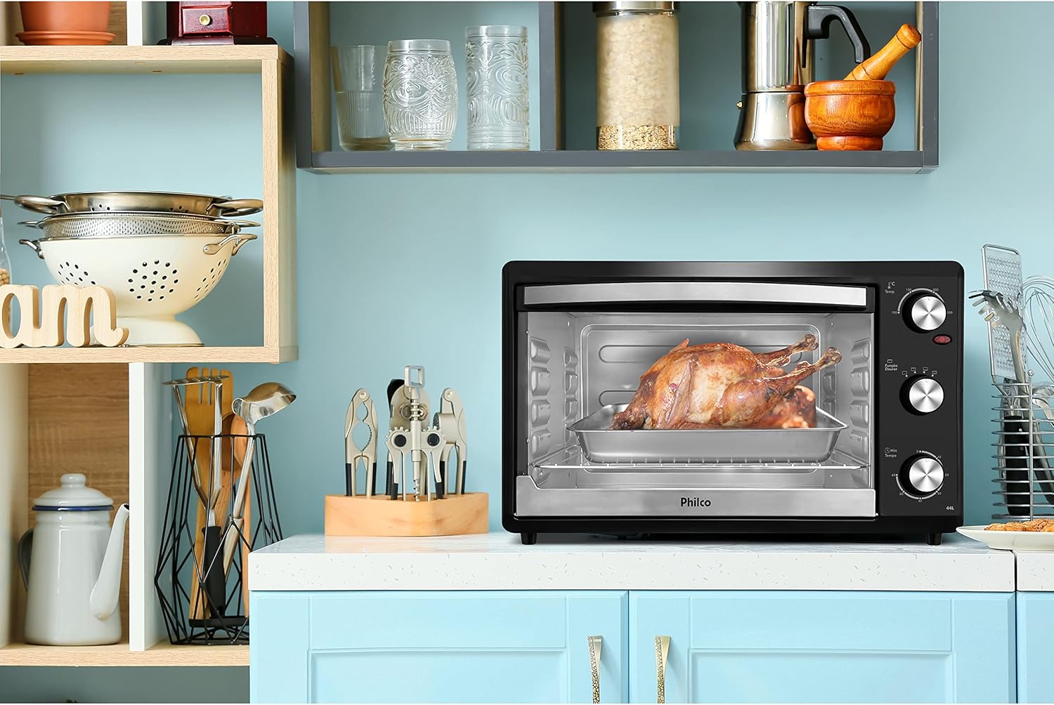 Forno Elétrico Philco Pfe44P Dupla Resistência 44L 220V. Veja Isto! 12 81Kfe647Izl. Ac Sl1500