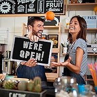 Vista 8 de HBCY Creations Pizarra de tiza de pared con marco de madera maciza blanqueada de 11" x 17", superficie magnética, decoración para el hogar, menús