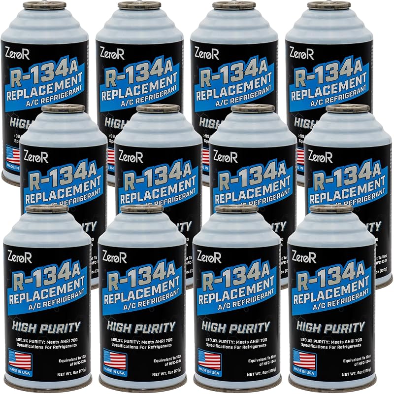 Refrigerante para ar-condicionado automotivo substituto do R134a ZeroR – 12 latas de 177 mL