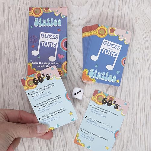 Miniatura 6 de Boxer Gifts Sixties Guess That Tune - Juegos de cartas musicales para adultos y familias  Letra de la canción Game Night  Nombre de la canción de