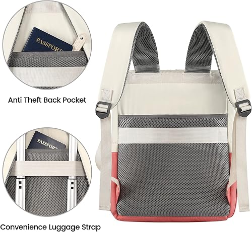 Miniatura 4 de Janiful mochila para laptop, Blanco azul-17 pulgadas, Mochila para mujer