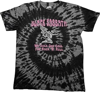 Black Sabbath T Shirt We Sold Our Soul for Rock N Roll Official Unisex Black Size M
