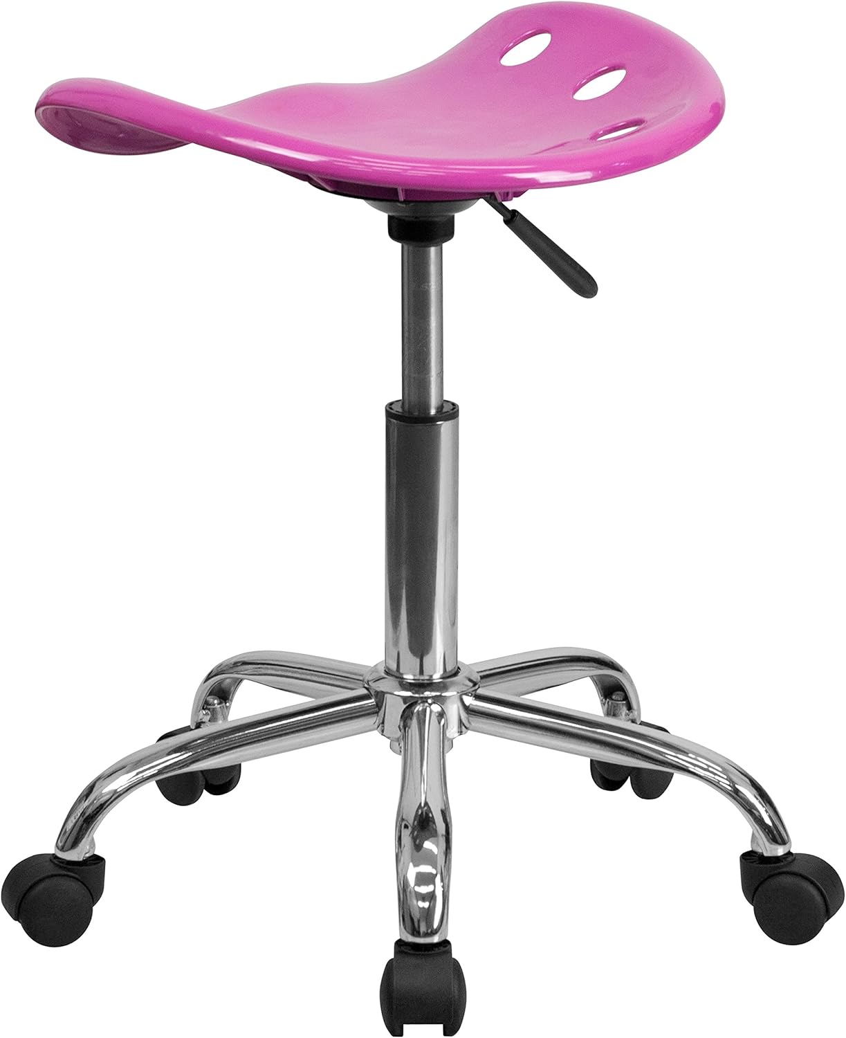 Flash Furniture Taylor Vibrant Candy Heart Tractor Seat and Chrome Stool