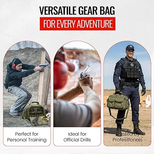 Vista 21 de Orca Tactical Bolsa para pistola – Bolsa compacta para pistolas y munición – Bolsa de pistola de pie – Bolsa para pistola con cremalleras YKK