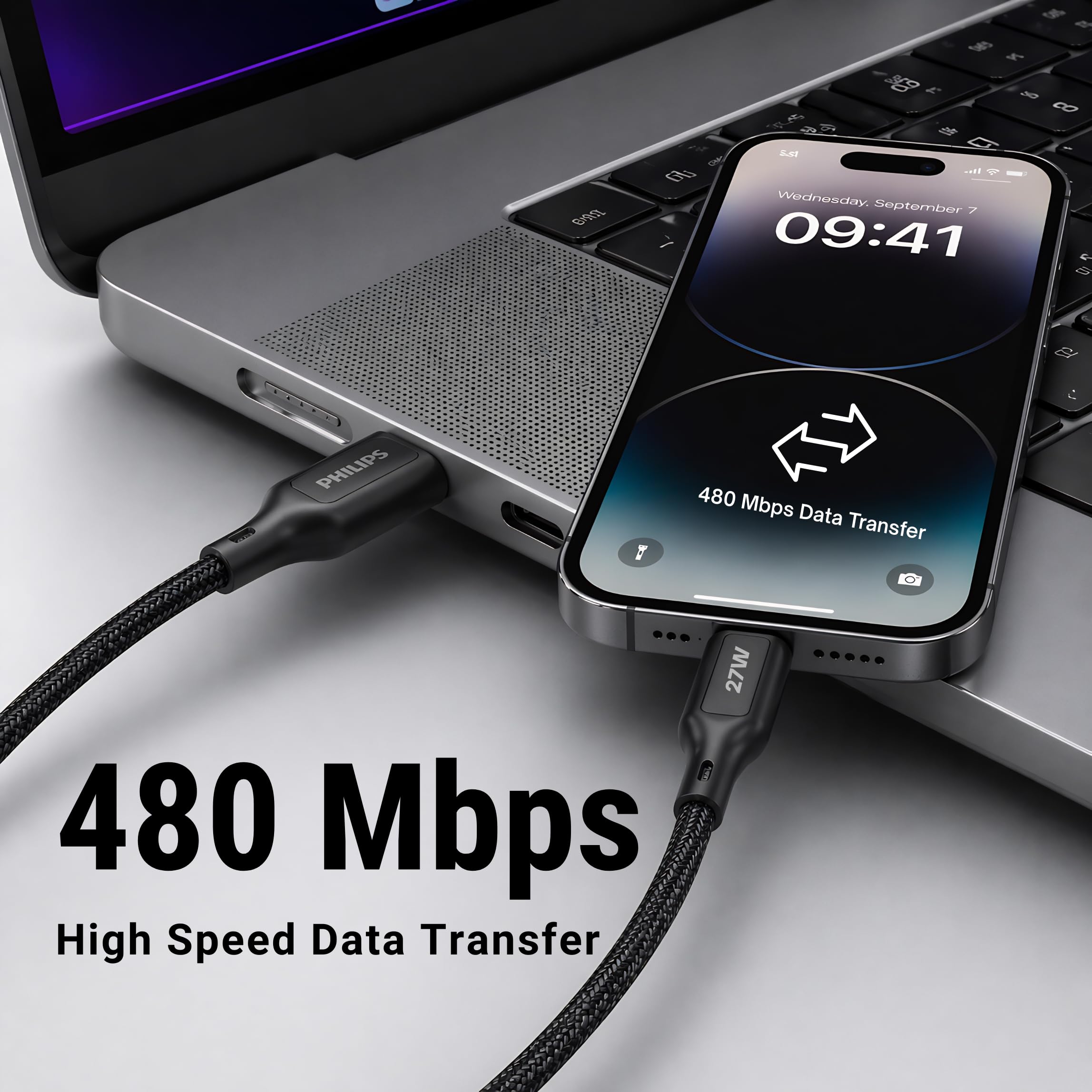 Philips USB-C to Lightning Cable - 1m -6