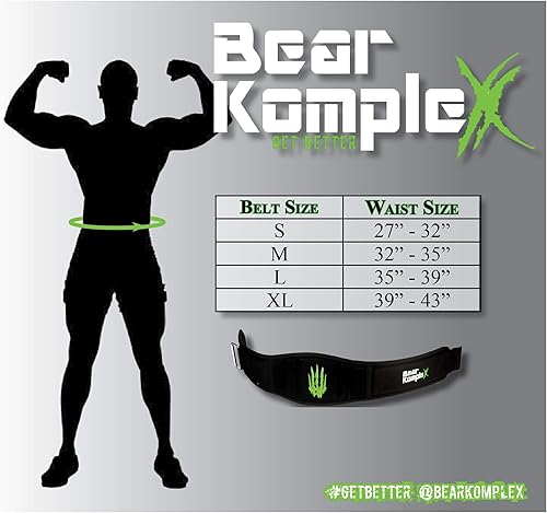 Miniatura 7 de Bear KompleX Cinturón de levantamiento de pesas de 6 pulgadas para hombres y mujeres, duradero, fácilmente ajustable, perfil bajo con espalda súper