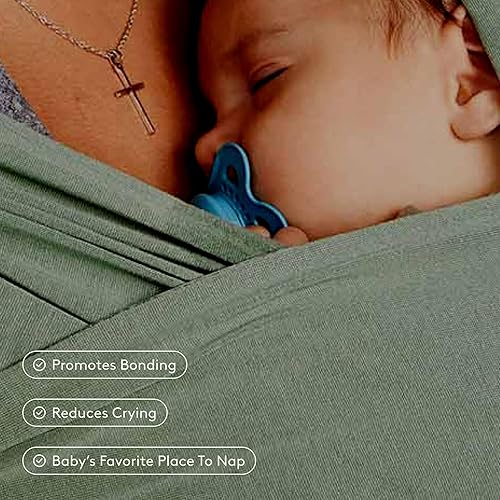 Miniatura 5 de Baby Tula - Portabebés elástico Tencel - Eslinga suave para recién nacidos y bebés, portabebés ergonómico manos libres, transpirable y ajustable,