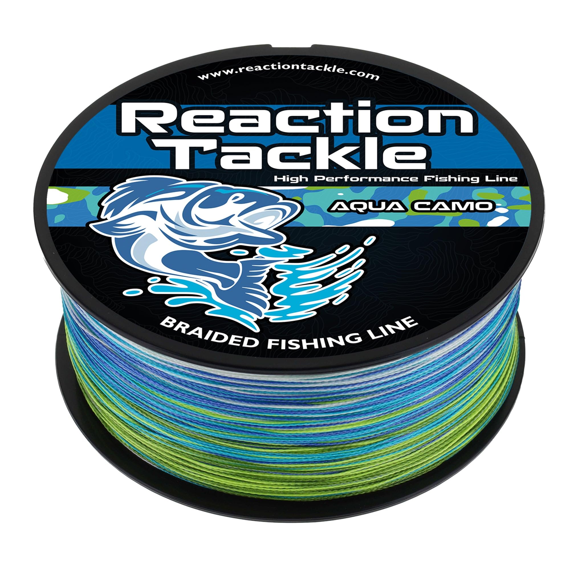 Reaction Tackle Braided Fishing Line - Pro Grade Power Performance for Saltwater or Freshwater Fish - Colored Fishing Line Braid for Extra Visibility