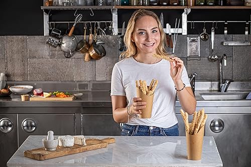 Miniatura 7 de Envase de cartón PacknWood para burritos o papas fritas varios tamaños y colores Kraft marrón 1200