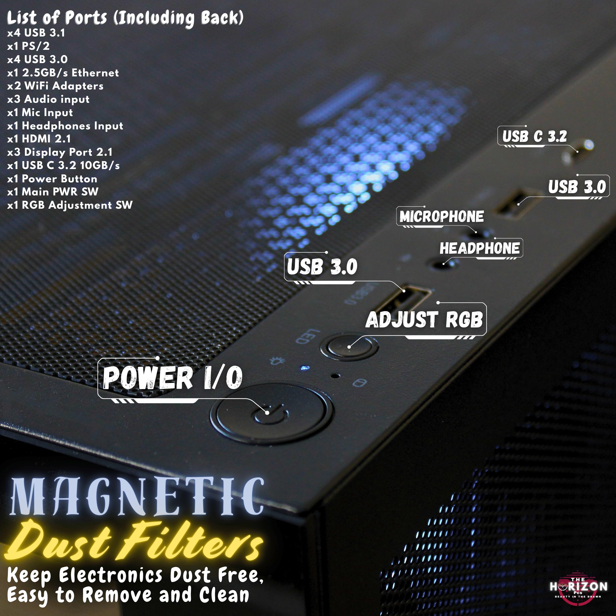 The Horizon Autherium I9 RTX Gaming PC || Core I9 CPU || RTX 5070 OC || 64GB RAM || 5TB Storage || 1.2GB/s WiFi, VR and Gaming Ready || Windows 11 PRO