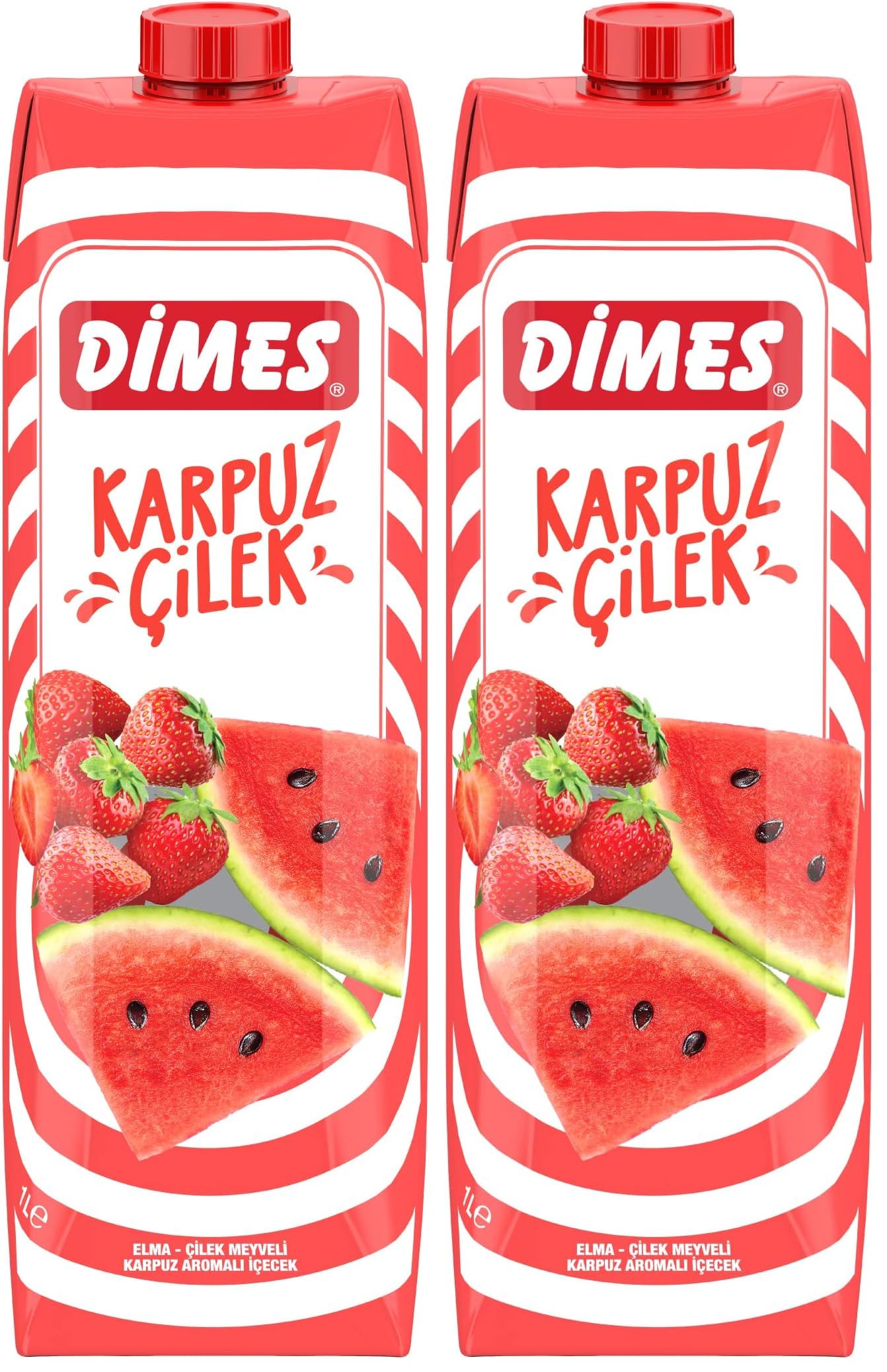 Dimes Karpuz Çilek İçeceği 1 L 2li paket