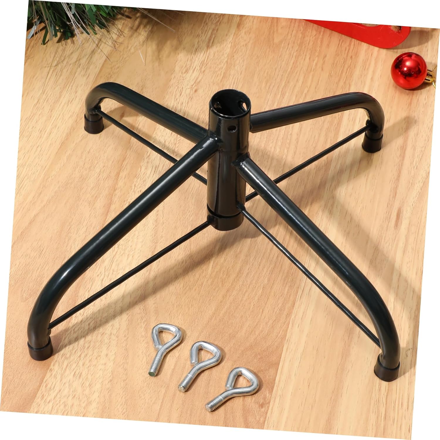 Christmas Tree Stand Base Holder for Xmas Trees Pipe Easy Installation Stable Tripod Design for Decor