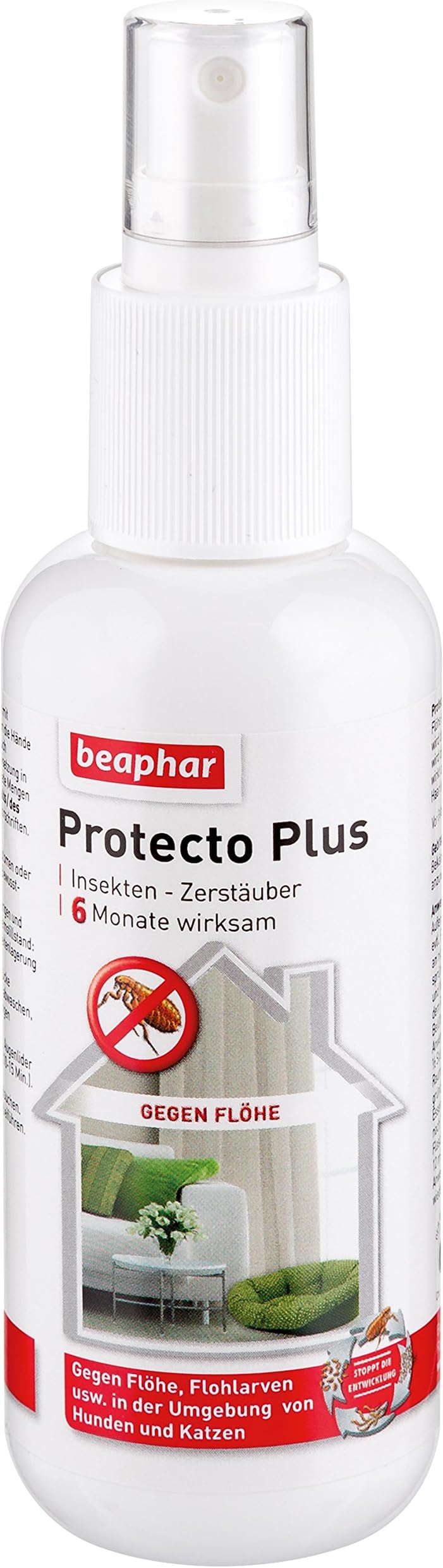 Beaphar Protecto Plus – Environment Spray | Against Fleas, Ticks and Lice & Mite Anti Flea for the Environment | Approx. 6 monate| 150ml