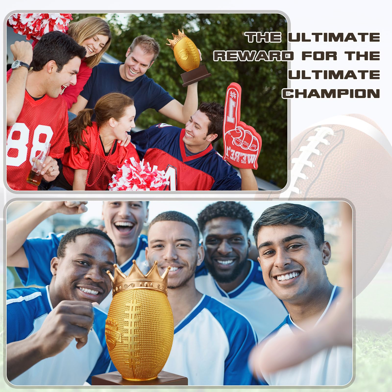 Quelay Große Fußball Champion King Trophäe für Fußball Sport Trophäe Teilnahme Gewinner Geschenk Torpost Award
