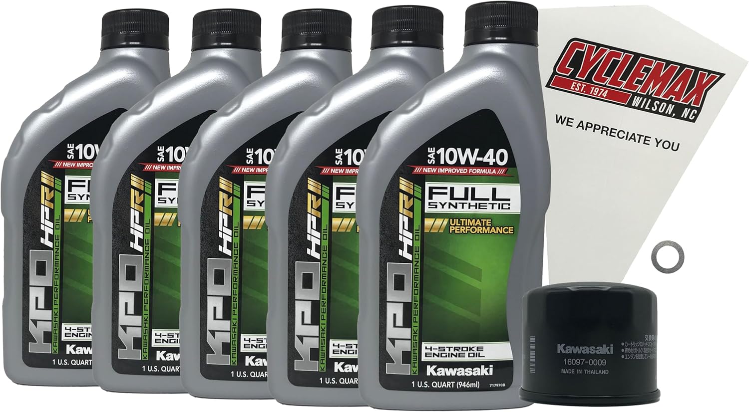 Full Synthetic Oil Change Kit Compatible with 2020-2023 Kawasaki Z H2 Z H2 SE+ ZR1000