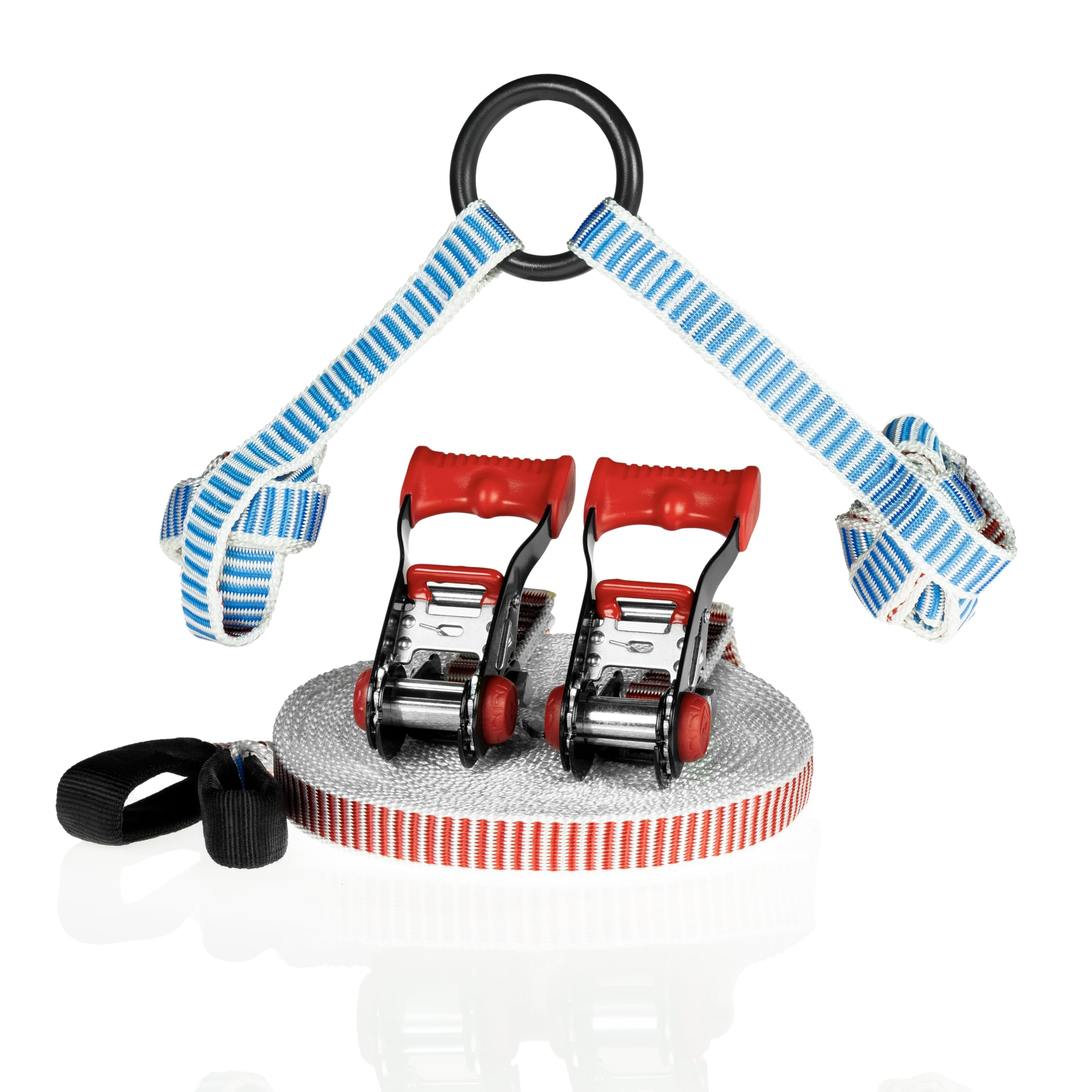 Monkey line Kit 15m slackline fettuccia guida dall'alto con anello per bambini