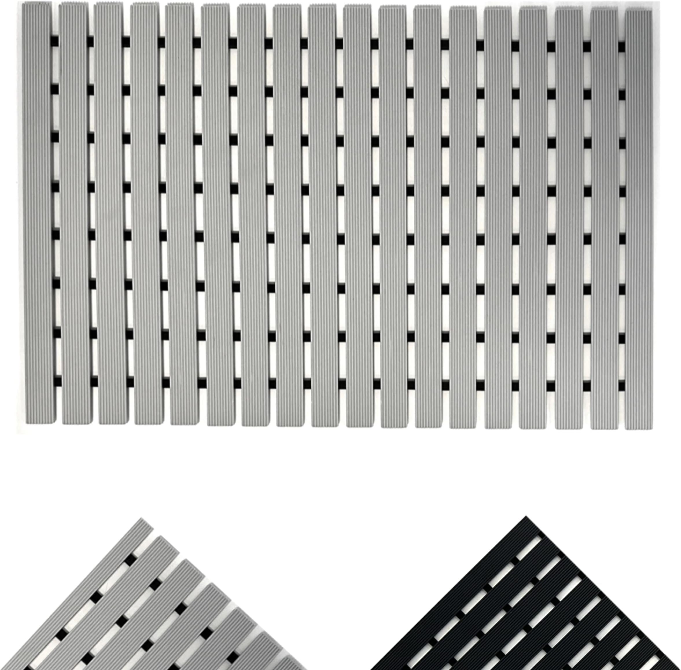 Shower Mat NonSlip Bath Drainage Matt Slatted Duckboard Design