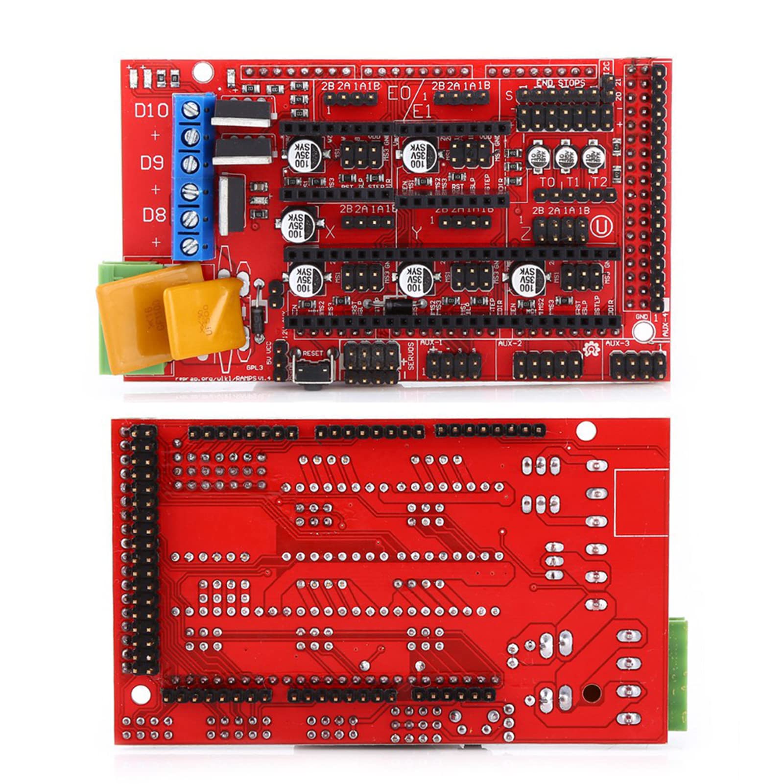 Controlador de impresora 3D, rampas 1.4 3D para R3 + A4988 con disipador de calor USB Calbe Jumper Kit para impresora 3D profesional Kit de placa base