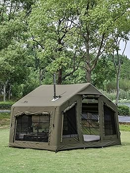 TOMOUNT エアーテント 8㎡ インフレータブル エアフレームテント Amazon.co.jp: MC エアーテント 8㎡ TCポリコットン素材