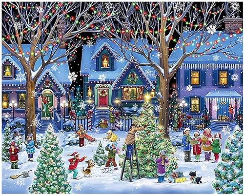 Rompecabezas de Navidad para adultos de 1000 piezas, rompecabezas de Navidad para mujeres, hombres y familias, decoraciones de Navidad perfectas