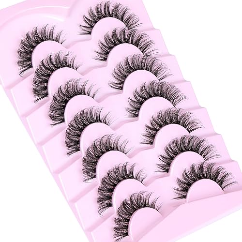 Miniatura 5 de Pestañas postizas naturales con banda transparente, pestañas de visón, pestañas esponjosas de ojo de gato, paquete de extensiones de pestañas