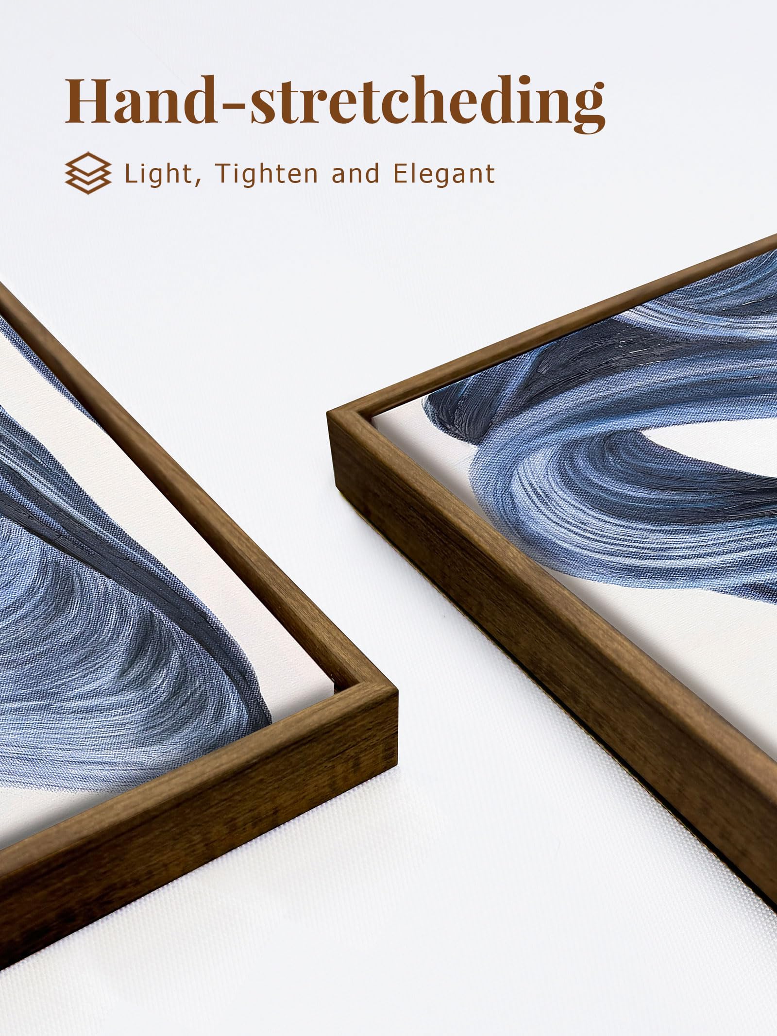 Amazon.com: Zessonic Blue Abstract Wall Art Set of 2- Framed Twist