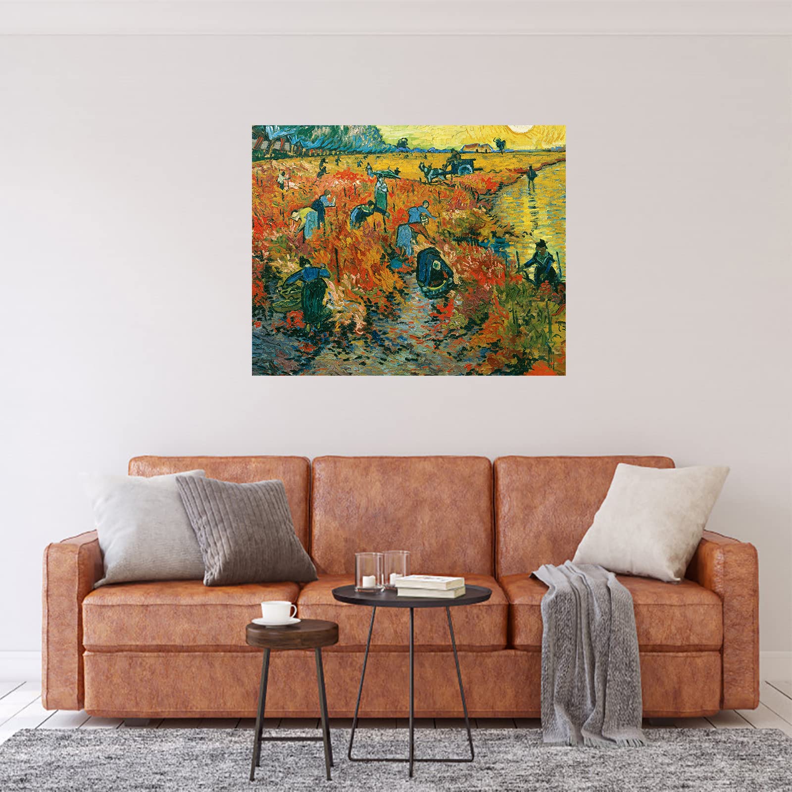 The Red Vineyard By Vincent Van Gogh Poster - Post Impressionism Wall Art - Fine Art Prints for Home Bedroom Diningroom Unframed (12x15inches/30x38cm) Product Image 2