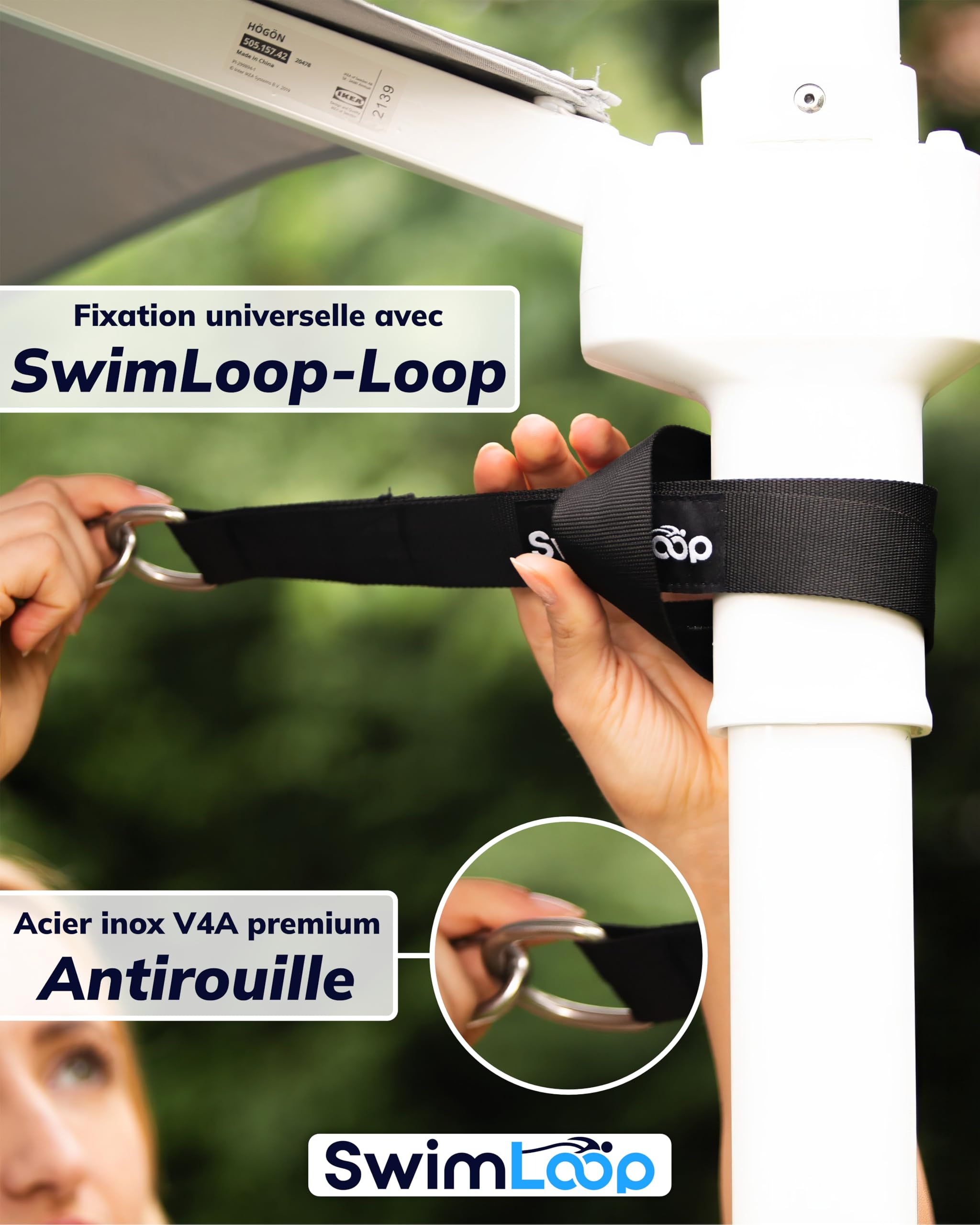 Ceinture de Natation : entraîneur de Natation à Domicile, entraînement de résistance, Natation Stationnaire, Bande de Natation comme Alternative au système de Contre-Courant