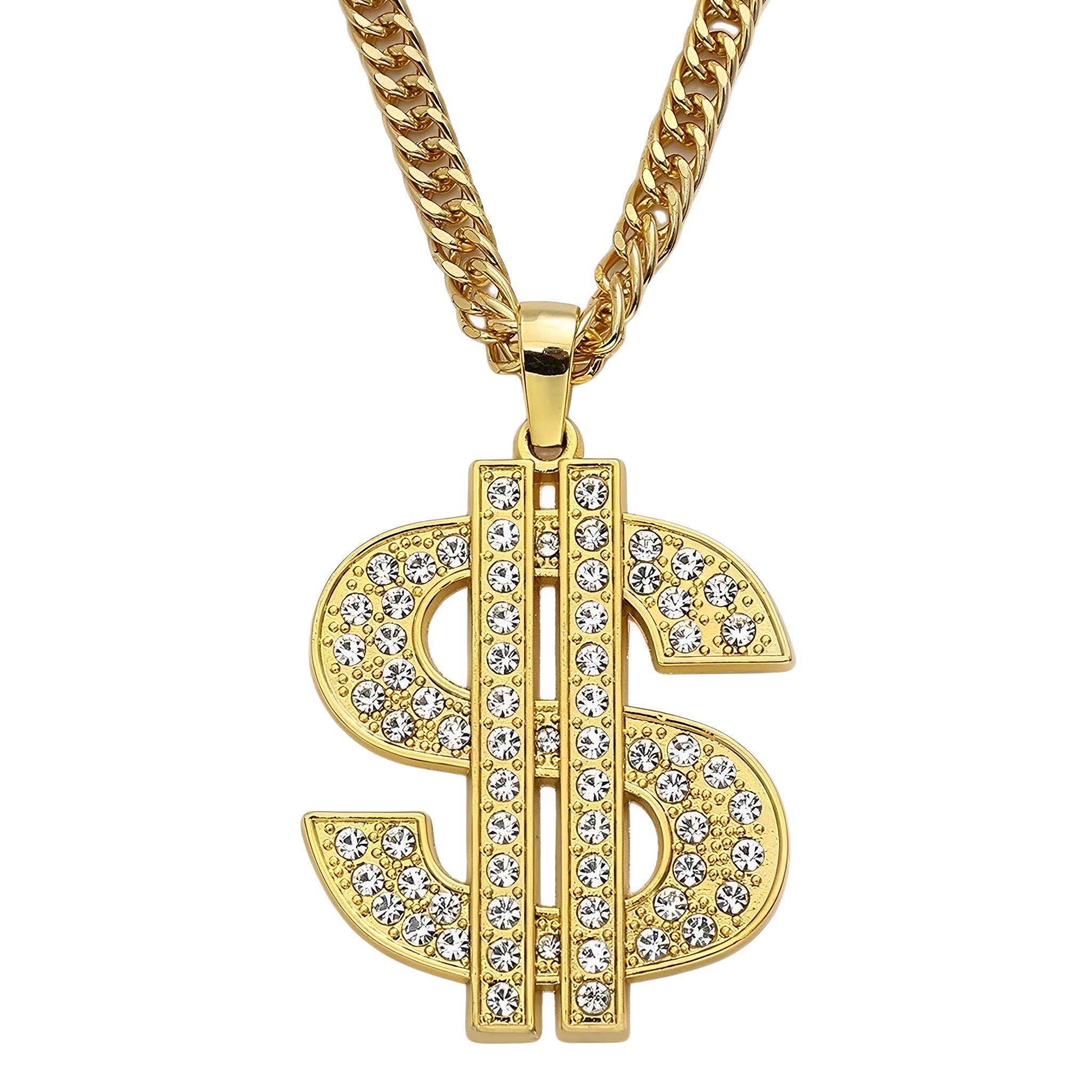Pinapes Dollar Sign Necklace Hip Hop Money Dollar Iced Out Rhinestone Gold Chain Necklace for Women (B0CC5RTWXQ) Amazon Price History, Amazon Price Tracker