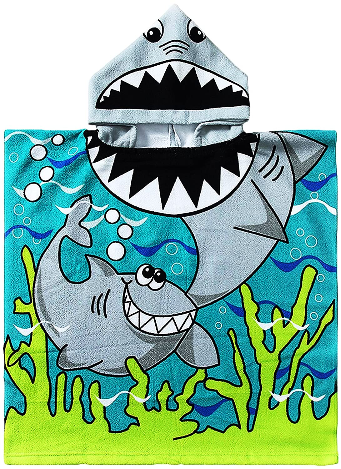 JFAN Toalla Playa de Niño Poncho Toallas Microfibra de Baño Pareo Piscina para Niña 3-8 años