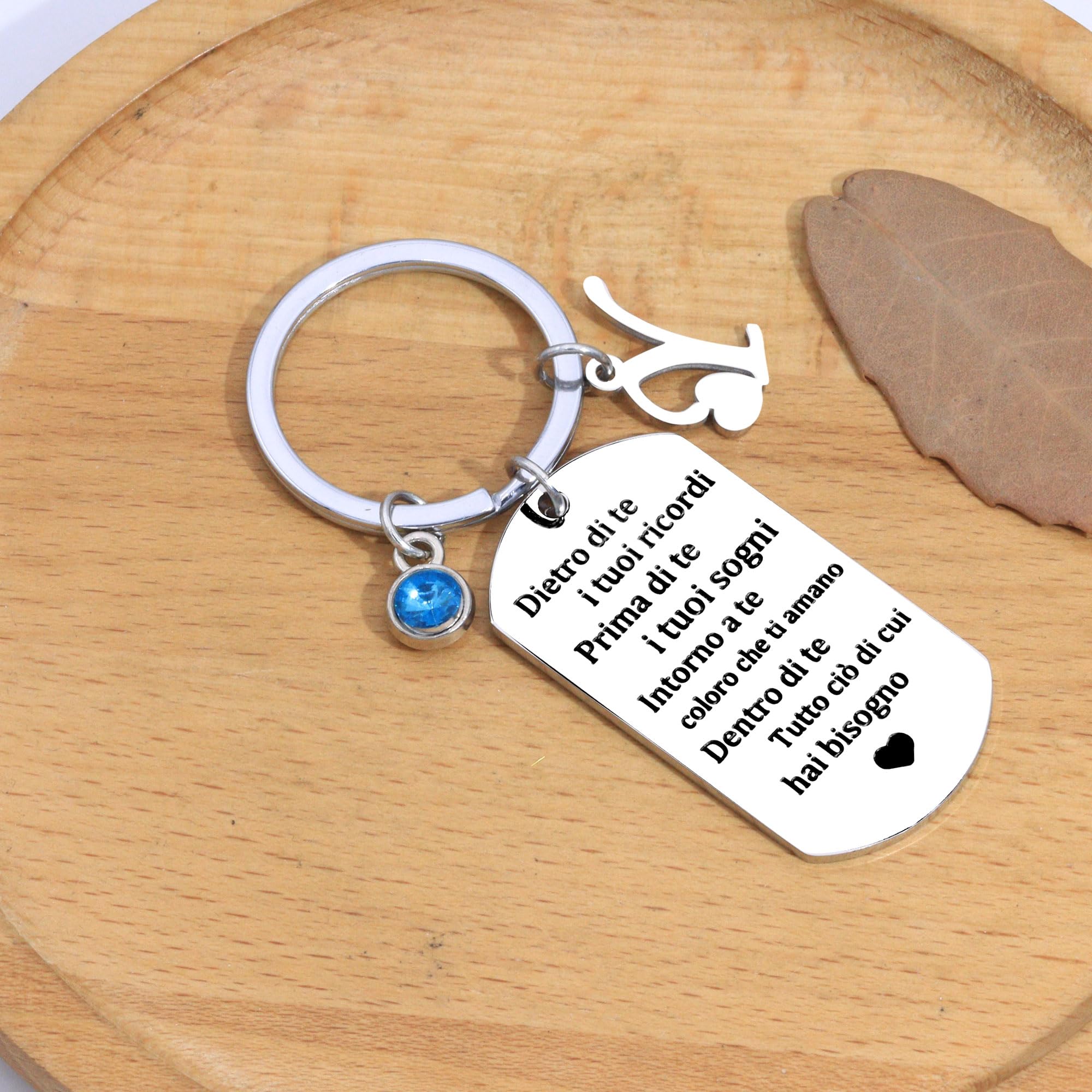 Inpirazione Portachiavi Regalo,Argento 26 Lettera A-Z Inglese Initial Pendente Portachiavi Per Le Donne Uomini Unisex Figlia Figlio Sorelle Amici Amante Compleanno Natale Laurea