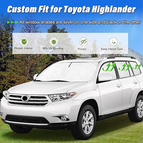 Miniatura 312 de KMF - Parasol de repuesto para parabrisas, cubierta para ventana lateral y trasera, cubierta protectora para visor, para campamento, bebé, bloqueo