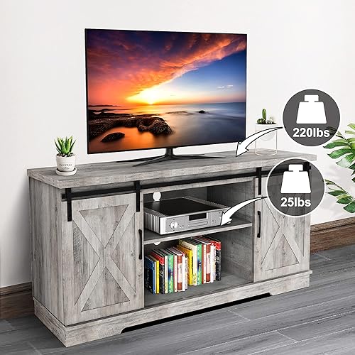 Miniatura 4 de Gabinete de almacenamiento para sala de estar/soporte de TV/Centro de entretenimiento, 59 pulgadas, marrón