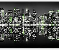 Vista 14 de artgeist Mural de pared Nueva York, 77 x 61 pulgadas, adhesivo autoadhesivo para pared, diseño de foto extraíble, decoración del hogar, paisaje