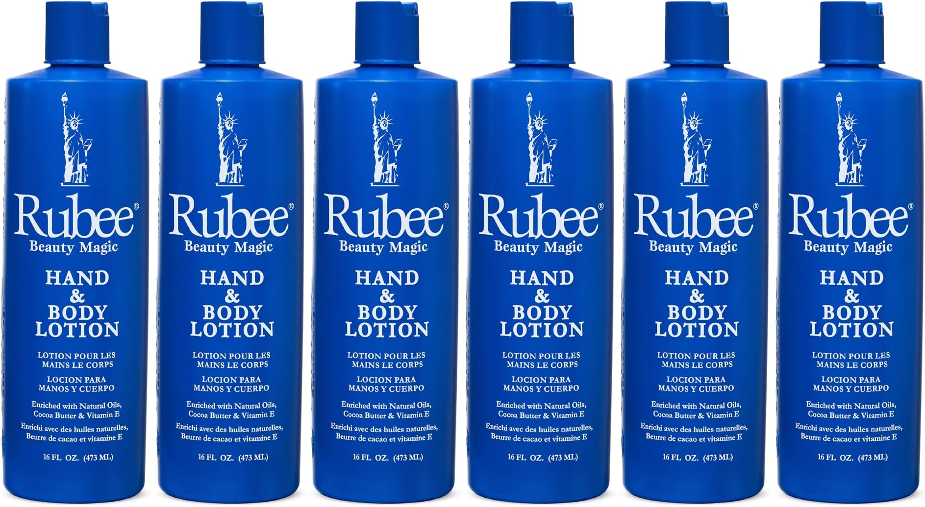 Rubee Hand & Body Lotion 16oz (6 Pack)