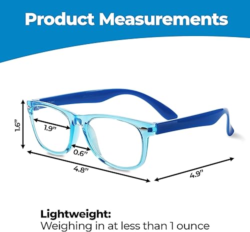 Miniatura 4 de GALVANOX Ava & Ethan - Gafas de luz azul para niños, bloqueo de luz azul para computadorajuegos (de 3 a 12 años)