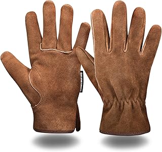 Leather Safety Work Gloves Gardening Carpenter Thorn Proof Truck Driving for Mens and Womens Waterproof heavy duty