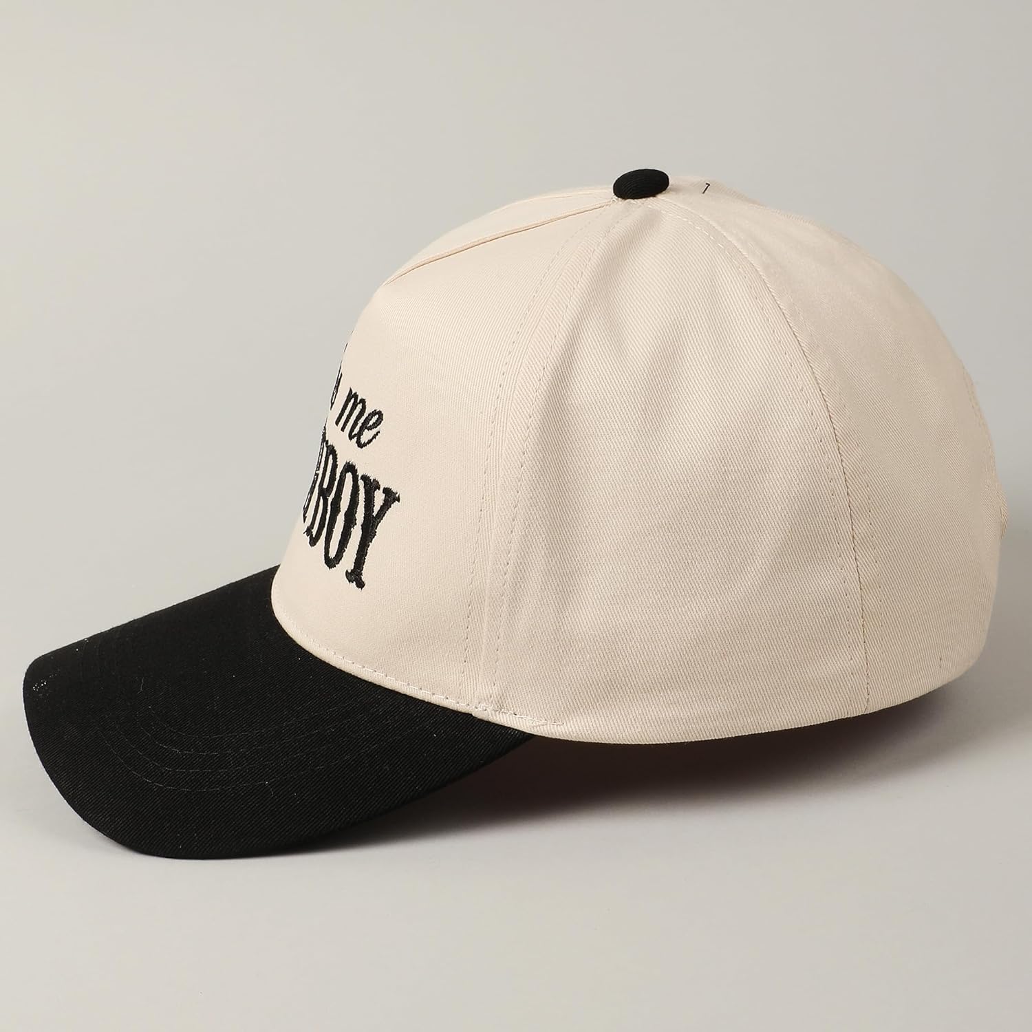 MIRMARU Embroidery Patch Two-Tone 5-Panel Trucker Baseball Cap for Men and Women