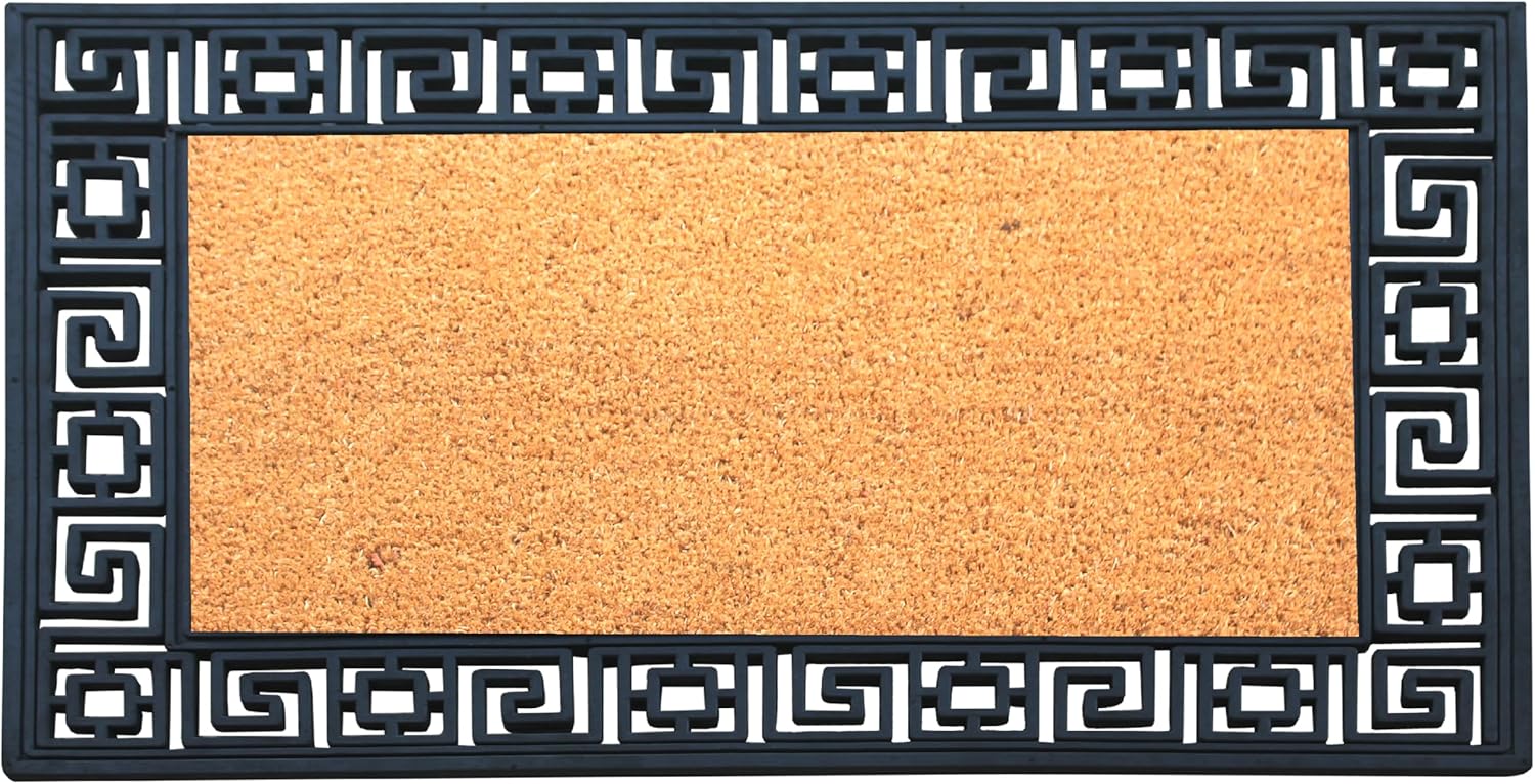 A1HC Natural Coir and Rubber Doormat 23" x 38", Heavy Duty, Thick Durable Front Door Mat for Outside Entrance, Easy to Clean, Long Lasting Entryway Doormats
