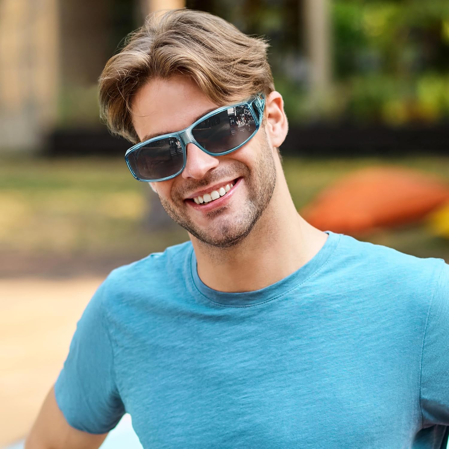 Polarized Sunglasses Fit Over Glasses for Women & Men, Wrap Around Summer Shades UV400 Protection - Image 2