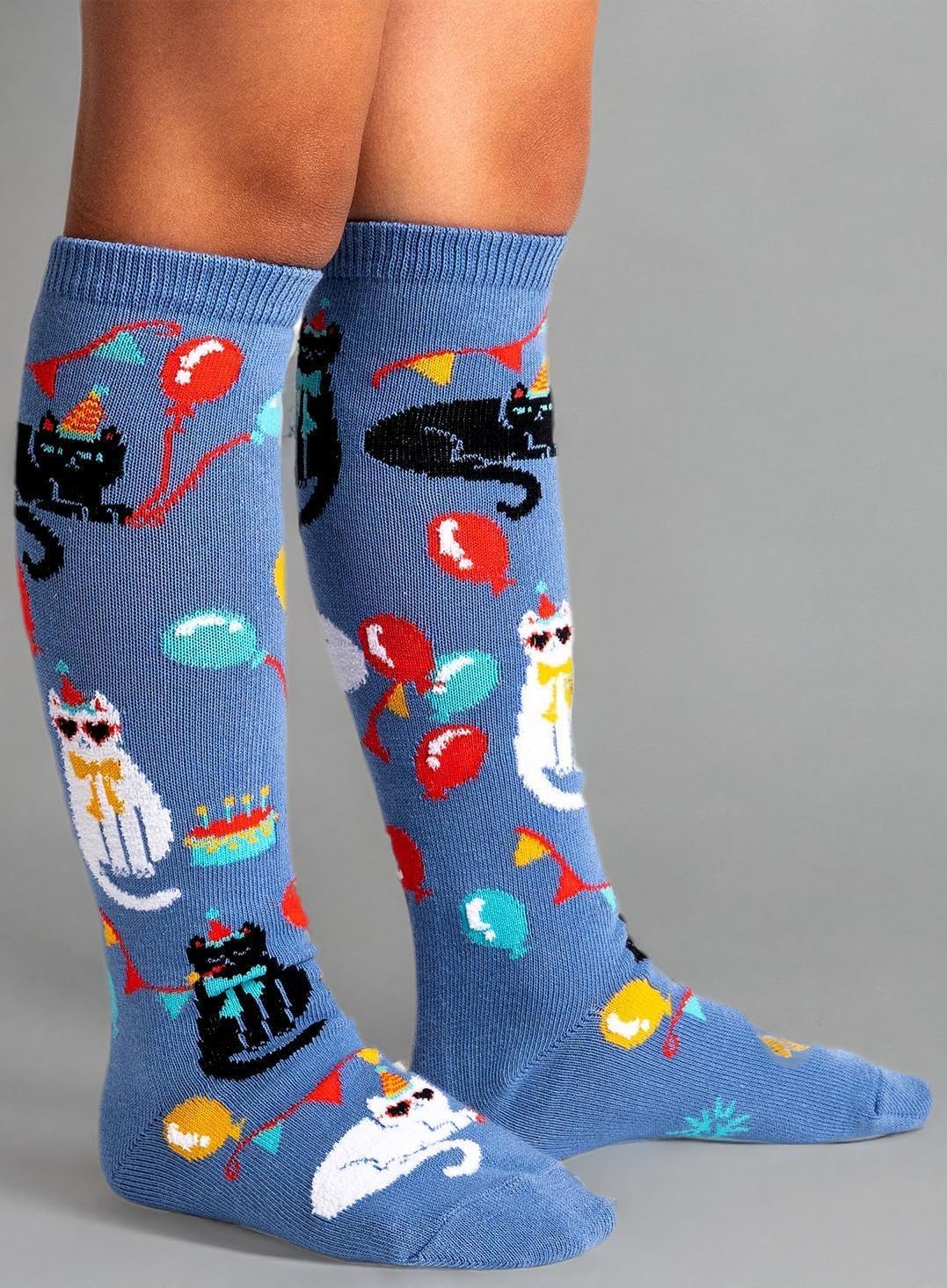 Sock It To Me, Little Girls A Purr-fect Day Knee High Socks, One Size - Image 5