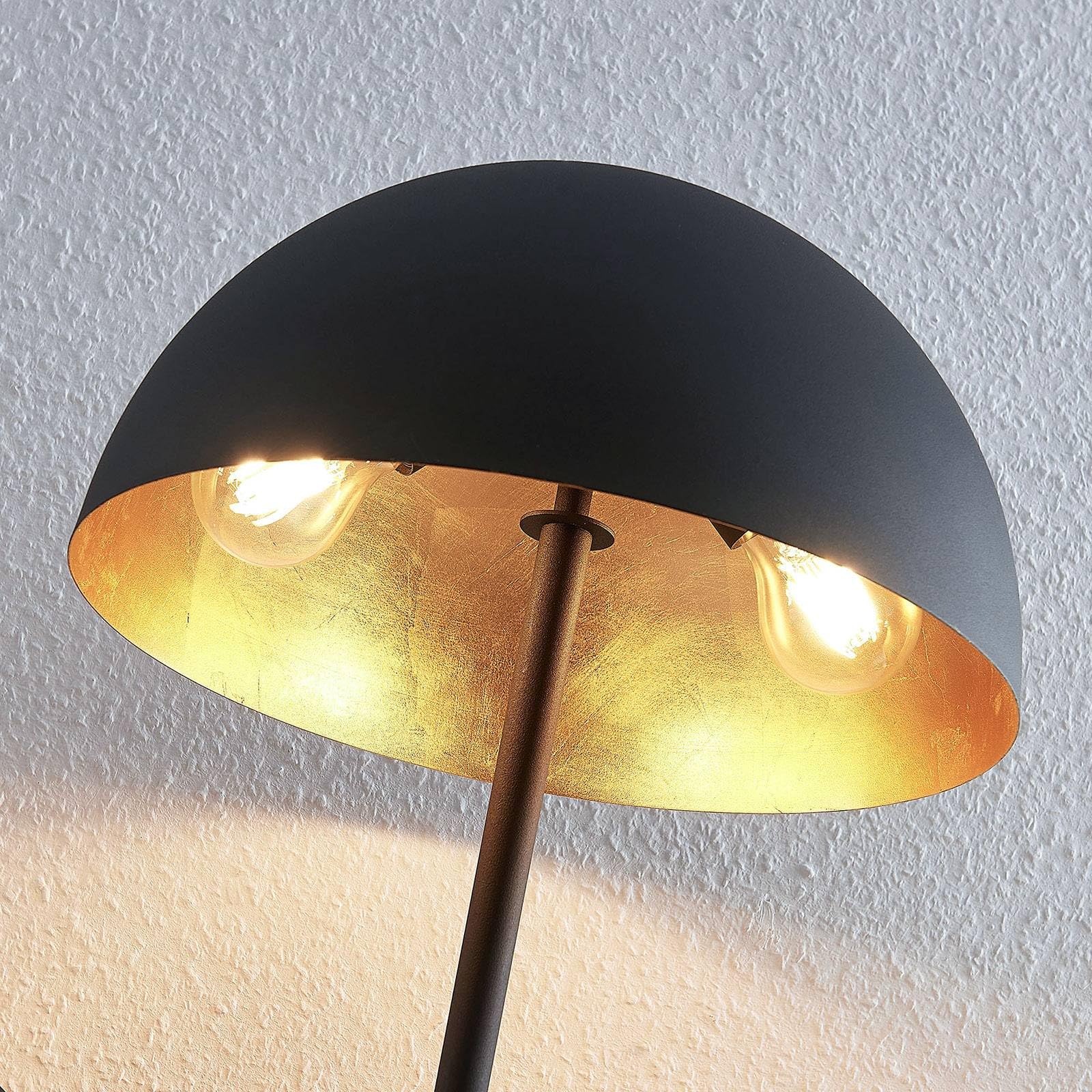 Lindby Tischlampe Idalene (Modern) in Schwarz aus Metall (2 flammig, E27) - Tischleuchte Schreibtischlampe Nachttischlampe Wohnzimmerleuchte
