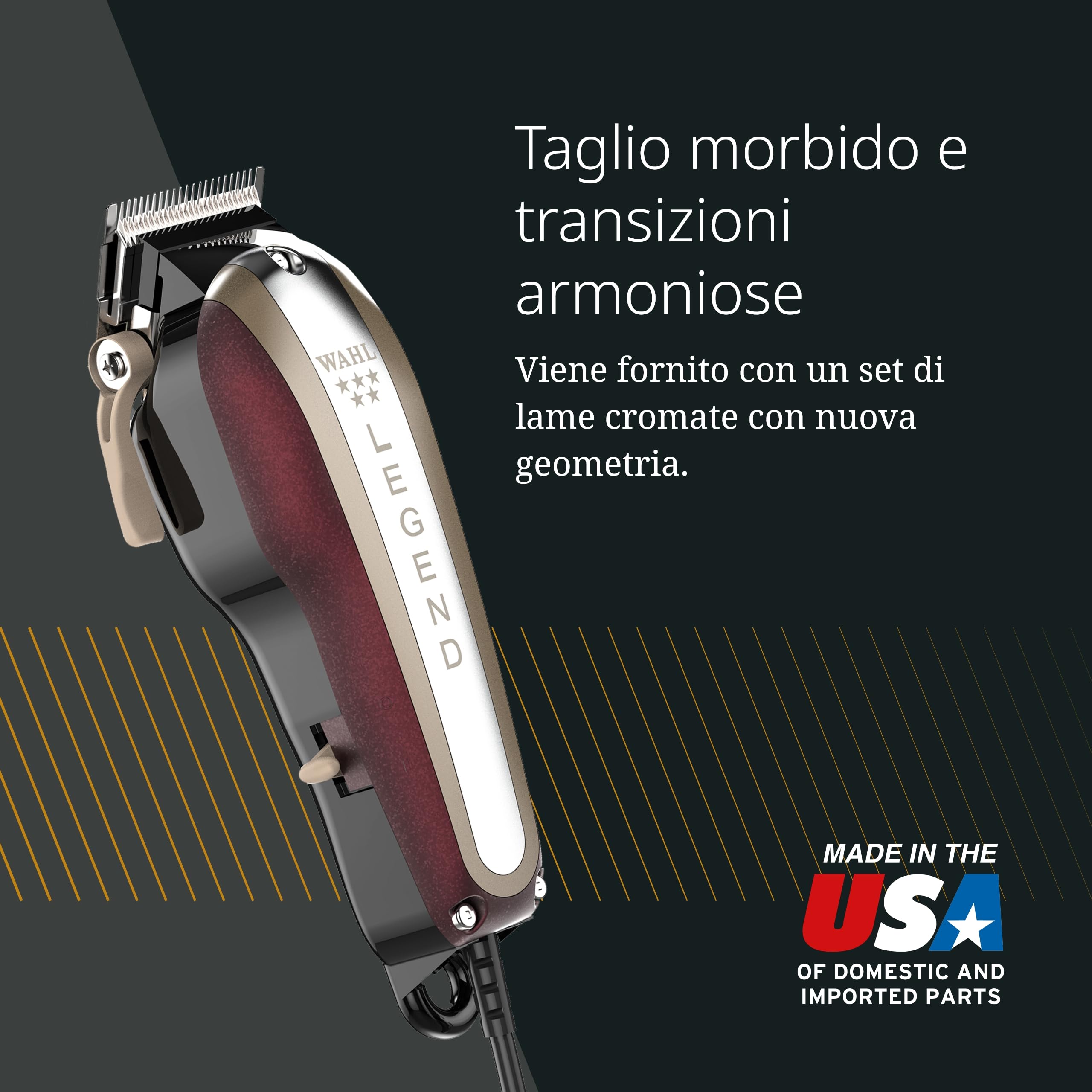Wahl Legend - tagliacapelli uomo professionale per fading lungo e preciso